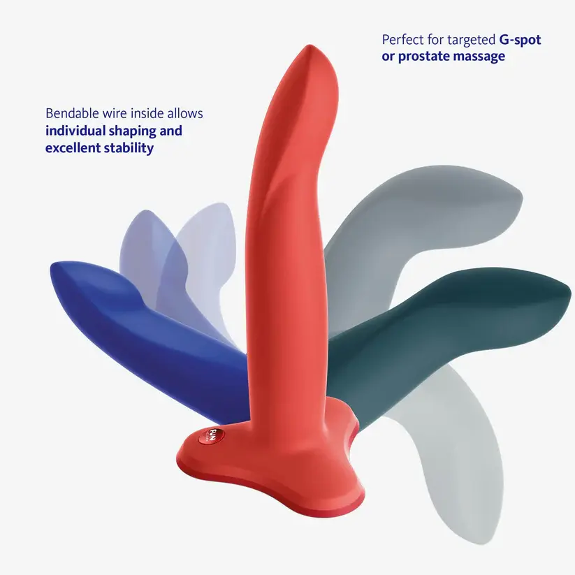 Limba Flex S esnek silikon dildo – şekillendirilebilir tel, G-spot ve prostat stimülasyonu için kırmızı, mavi, gri renk seçenekleri