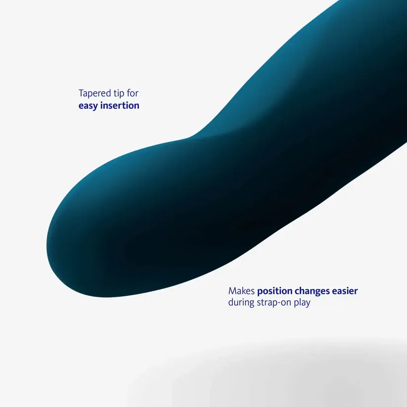 Limba Flex S Dildo – kolay giriş için sivrilen uç, esnek silikon yapı, mavi renk