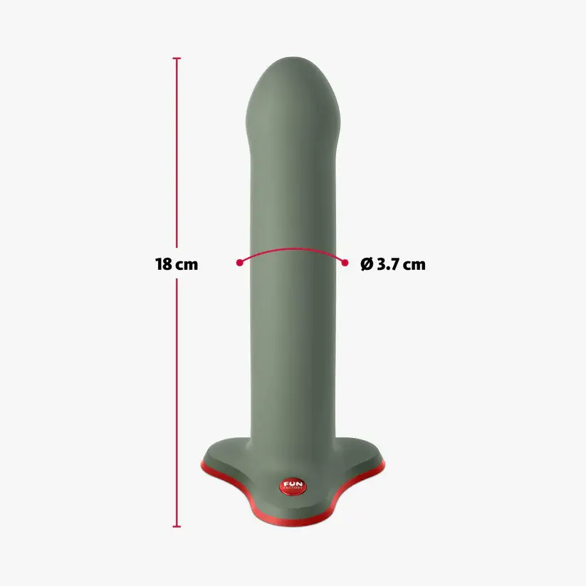 Fun Factory Magnum Dildo, 18 cm uzunluk ve 3.7 cm çap, yeşil silikon, emiş bazlı seks oyuncağı