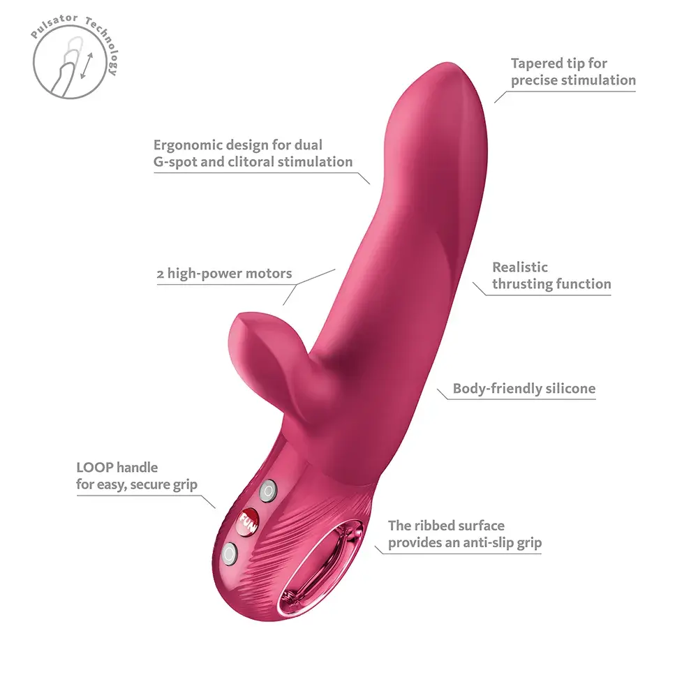 Bi Stronic Arc itme ve titreşimli vibratör, çift motorlu G-spot ve klitoral uyarıcı, vücut dostu silikon, pembe renk