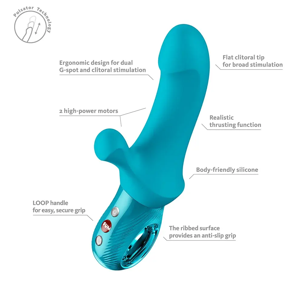 Bi Stronic Curve itme ve titreşimli vibratör, çift motorlu silikon tasarım, G-spot ve klitoral uyarım