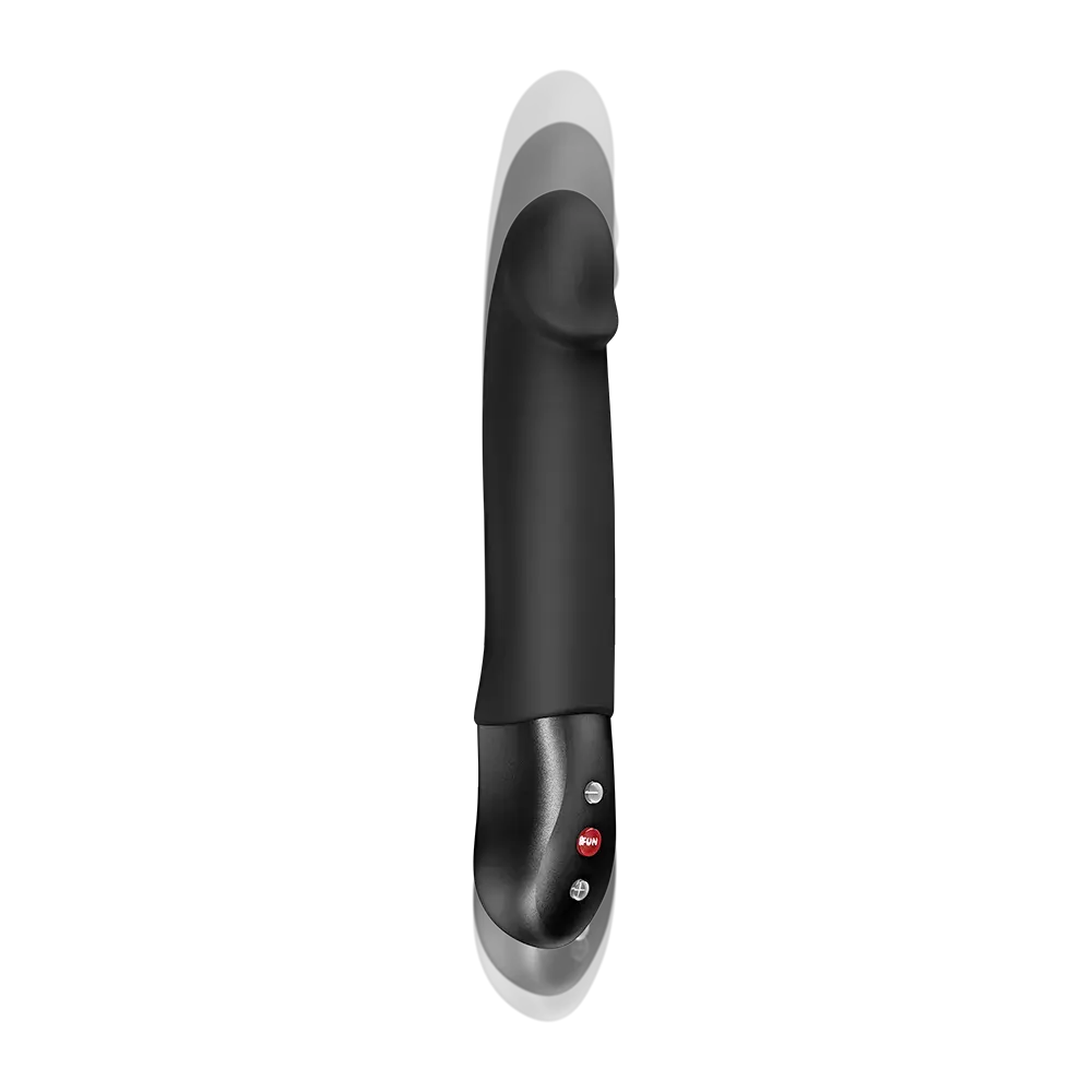 Stronic Real ileri geri hareketli siyah silikon vibratör, Fun Factory marka yetişkin ürünü