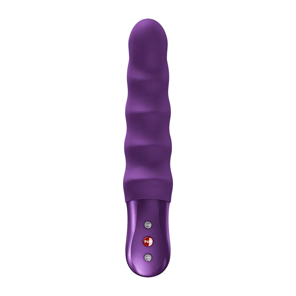 Stronic Surf itme ve titreşim özellikli mor silikon vibratör, Fun Factory marka kadın seks oyuncağı