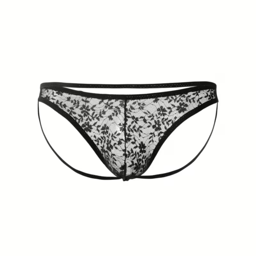 1-3 Tegan Seksi Dantelli Arkası Açık Seksi Siyah Erkek Külot TG274626