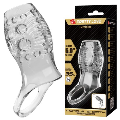 12,8 cm Şeffaf Ucu Açık Penis Genişletici Kılıf – Geraldine