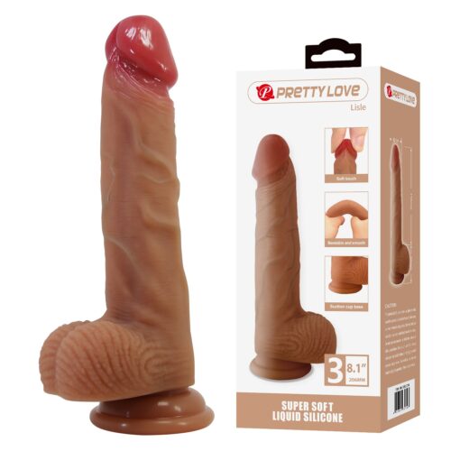 20,6 cm Süper Yumuşak Gerçekçi Silikon Dildo Penis – Lisle