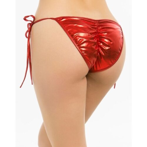 arkasibuzgulukilotkirmizi Tegan Büyük Beden Fantazi Aşk Kırmızısı Seksi Yandan Bağlamalı String - Külot TG270032-B