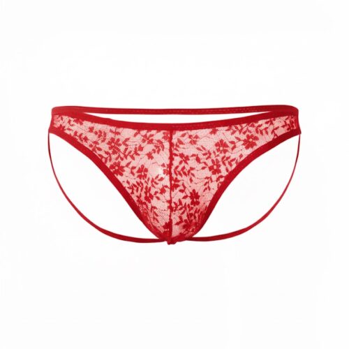 cddcd Tegan Seksi Dantelli Arkası Açık Seksi Kırmızı Erkek Külot TG274627