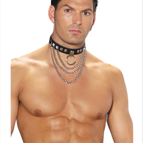 Fantezi-zincirli-erkek-boyunluk-aksesuar - sexshopred | SexshopRed