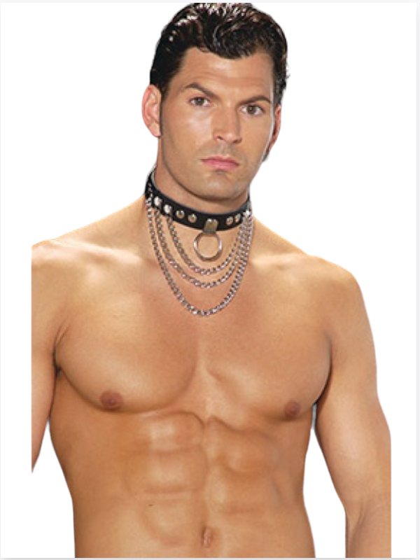 Fantezi-zincirli-erkek-boyunluk-aksesuar - sexshopred | SexshopRed