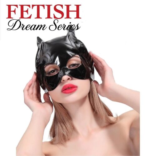 fetis-parlak-lateks-kedi-maskesi-siyah-f01 Fetiş Parlak Lateks Kedi Maskesi – Siyah