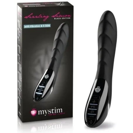 mystim-sizzling-simon-elektrikli-vibrator-siyah-27cm-451701-1 Mystim Sizzling Simon Titreşimli ve Elektrikli Şoklu Vibratör 27cm