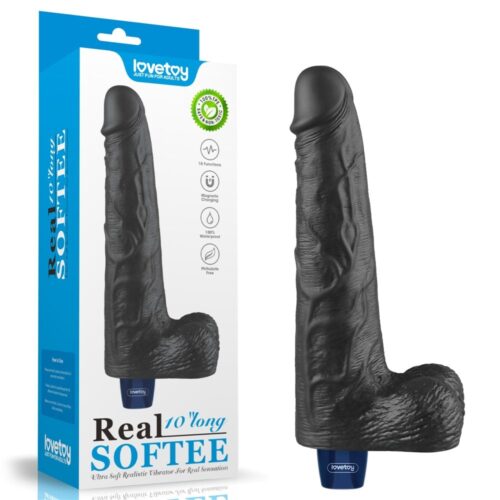 25.3 cm USB Şarjlı Yeni Nesil Realistik Titreşimli Zenci Dildo Penis