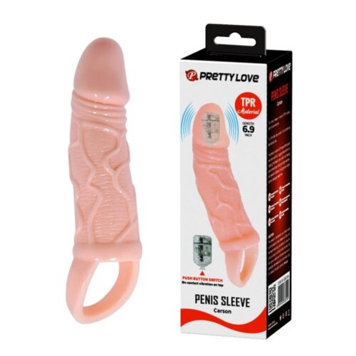 3 cm Dolgu Uzatmalı Titreşimli Penis Kılıfı Prezervatif Vibratör