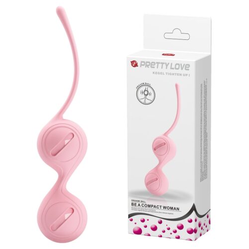 Çift Toplu Silikon Kegel Topu – Tighten Up I (Açık Pembe)