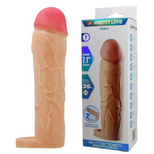 Extended 5 cm Uzatmalı Halkalı Gerçekçi Penis Kılıfı – Hani