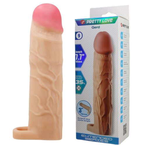 Extended 7.6 cm Uzatmalı Halkalı Gerçekçi Penis Kılıfı – Gerd
