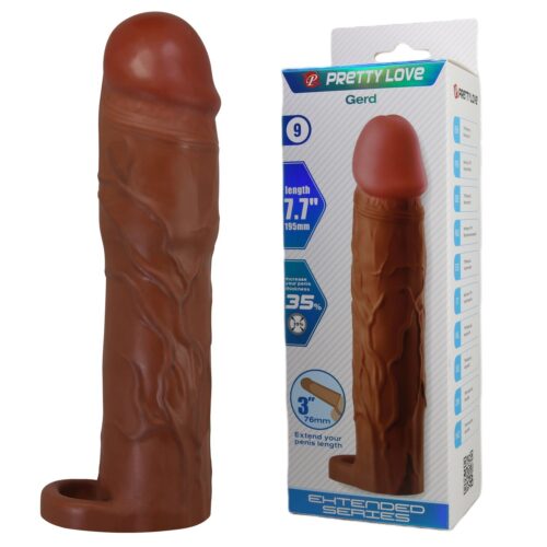 Extended 7.6 cm Uzatmalı Melez Rengi Halkalı Gerçekçi Penis Kılıfı – Gerd